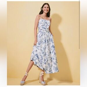 Loft Bird Toile Strappy Dress